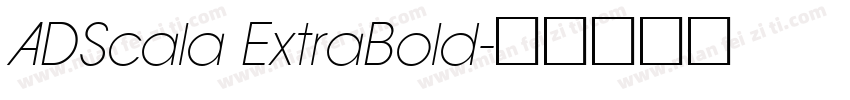 ADScala ExtraBold字体转换